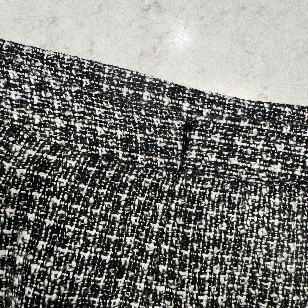 Worthington Black & White Tweed Pencil Skirt Women's 2 Back Slit Preppy Office - Picture 14 of 15